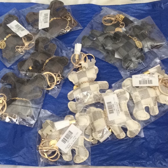 3 COLOR BEAR 🐻 Key/Purse Charm, ring, chain, clip - Picture 5 of 8